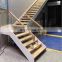 Modern Indoor Stairs Stainless Steel Wooden Straight Industrial design stairs
