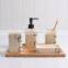 Custom design with bamboo ceramic bathroom set