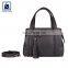 Fashion Style Designer Collection of Zip Closure Type Anthracite Fittings Stylish Women Genuine Leather Handbag
