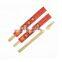 Wholesale Chinese Custom Disposable Twin Bamboo Chopsticks with Individual Open Paper Sleeve