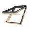 Aluminum Wooden Skylight Double Glass Single Hung Sliding Window With Insect Screen Skylight Windows
