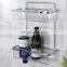 Bathroom Storage Two Layer Iron Wire Rack Black Electrophoresis Suction PS Box
