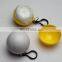 Plastic Emergency Rain Disposable Raincoat with Golf Ball and Keychain