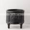 Best Seller Woven Black Rattan Plant Stand Flower Pot Wicker Plant Holder Basket For Indoor Outdoor Wholesale