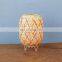 Woven Art Decor Bamboo Table Lamp With Metal Leg Decorative Room Vietnam Manufacturer