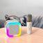 Mini Portable Karaoke Player Sound Box Hifi Loud Microphone Small RGB Led Light Speaker wireless with Mike portable home