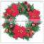 Artificial Green Leaf Made Christmas Swag with Candle for Window Decoration