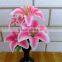 Hot Selling Artificial Lily Flowers for Holiday Decoration