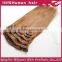 2015 factory price hot sale!!! full head full cuticle double weft clip in human hair extensions