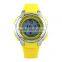 LP736_YW Colorful PU strap Plastic Digital LCD Chrono watch