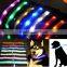 Puppy Pet Tag Flashing Light Leash Harness LED Glow Safety Nylon Collar Dog