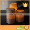 Battery Operated Church Candles Silvery Glitter Effect LED Candle Set With Amber Flame Light