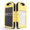 Free Sample Wholesale 6000mAh Waterproof Solar Charger Solar Power Bank With Camping LED Light mobile phone battery bank