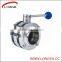 Wenzhou s/s butt weld manual butterfly valve