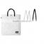 China New Imported Eco Kraft Paper Tote Bag black&white Foldable Shopping Bag