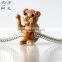 Fenghuo Fashion Diy jewelry 925 Sterling Silver Lovely Bear Murano Glass Beads Fit Bracelet & Necklace Pendants