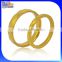 High Polished Stainless Steel Gold Couple Ring Without Stone
