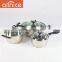 Korean style 6pcs induction stainless steel cooking pot set with bakelite handles