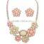  Express Handmade Rhinestone Flower Design Fashion Pendant Necklace Sets and custume jewelry set