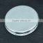 Roud leater makeup compact mirror with four leaf clover