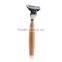 Classical 3blade wooden handle shaving razor