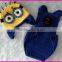 crochet minion beanie and diaper cover clothing set despicable me knit baby outfit cartoon baby outfit photography props