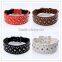 Faux diamond studded leather dog collar of pet products
