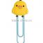 Big metal rubber cute chicken personalized paper clip metal spring clips