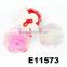girls organza artificial flower ball elastic hair band