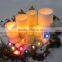 white plain led flameless candle with timer