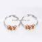 Charmy Full of Diamond and Rose Gold Big Circle Stainless Steel Earrings