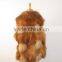 Elegant fox fur vest fur gilet waistcoat kurta for sexy lady