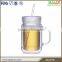 Hot sale plastic mason jar beer mugs bpa free