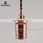 Brass Copper Light Socket Without Switch E27 Lamp Holder,Pendant Lamp Socket