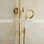 Luxurious bath shower mixer,bathroom gold rainfall shower kit/set