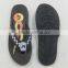 men leather slipper with printing logo