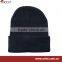 knitted hat with ball top and inner fleece lining winter hat