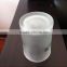 Lighting heat resistant white color low ball personalized logo glass frosted candle holder