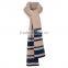 Gray&Blue stripe men's wholesale cashmere scarf for winter