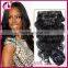 7A Grade 100% Virgin Body Wave Clip In Human Hair Extensions Wavy Eurasian Virgin Clip In Hair Extensions Human Hair Full Head
