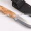 OEM fixed blade knife with D2 blade and white shadow wood handle