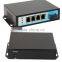 OEM 4 port poe switch with 1 single mode single fiber optic uplink