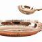 IndianArtVilla Steel Copper Platter With Attached Bowl 450 ML - Serving Dishes Indian Food Home Hotel Restaurant Tableware Serve