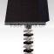 beautiful yellow polyresin table lamp with handpaint pattern barrel lamp shade for reading or lighting