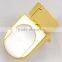 Stainless gold clear crystal buckle
