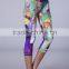 Colorful Printed Workout Fitness Bottom Sublimated Women Gym Capri Pants
