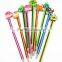 3d cartoon character soft PVC/ rubber pencil/ pen topper