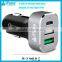 Qualcomm certified quick charger QC 3.0 3 usb car charger for samsung galaxy s6 MacBook