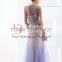 Magnificent Cap Sleeve Transparent Fishtail Beaded Bling Long Lebanon Evening Dress