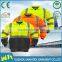 fashion men polartec fleece work jacket with reflective stripes